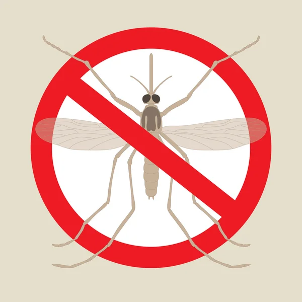 Parar sinal de mosquito —  Vetores de Stock