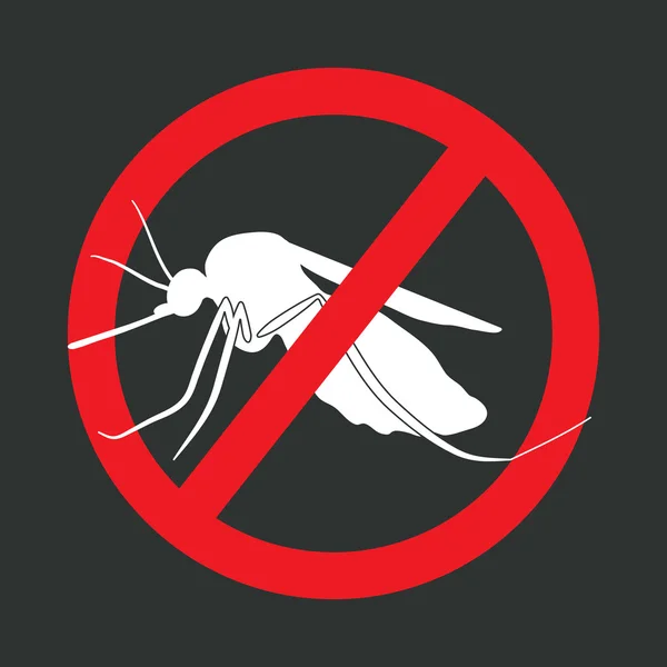 Стоп комаров знак — стоковый вектор