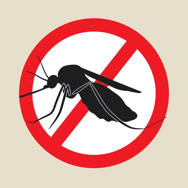 Parar sinal de mosquito — Vetor de Stock