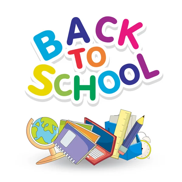 Back to school inscription — Stock Vector