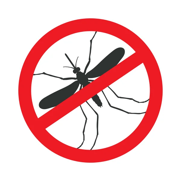 Detener signo de mosquito — Archivo Imágenes Vectoriales