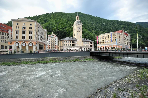 Mzymta river in Rosa Khutor — Stockfoto