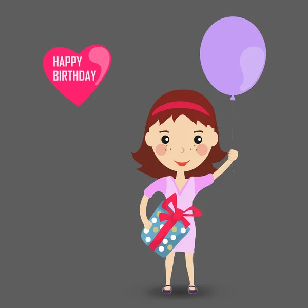 Tarjeta de cumpleaños feliz — Vector de stock