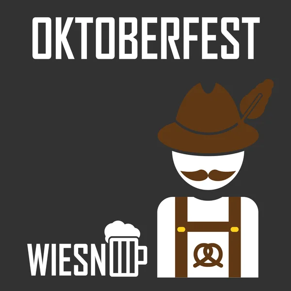 Wenskaart Oktoberfest ontwerp — Stockvector