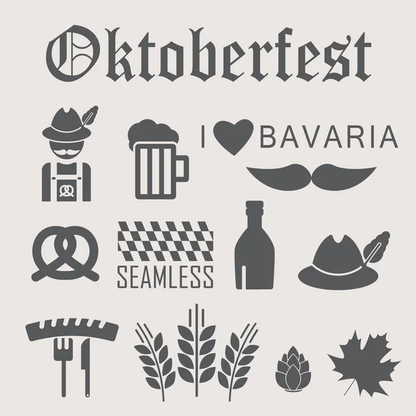 Conjunto de ícones Octoberfest —  Vetores de Stock