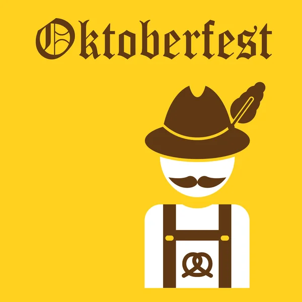 Cartão de saudação Oktoberfest design — Vetor de Stock