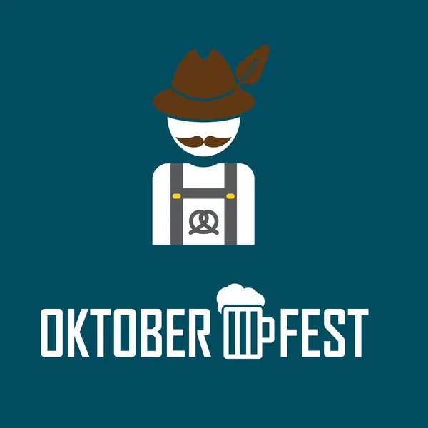 Gratulationskort Oktoberfest design — Stock vektor