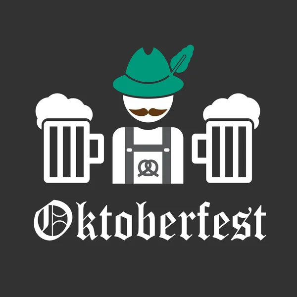 Üdvözlőlap Oktoberfest design — Stock Vector