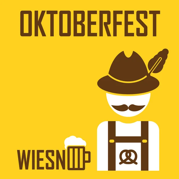 Cartão de saudação Oktoberfest design —  Vetores de Stock