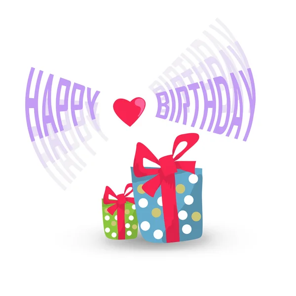 Tarjeta de cumpleaños feliz — Vector de stock