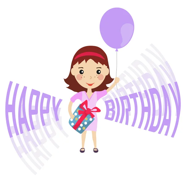 Tarjeta de cumpleaños feliz — Vector de stock