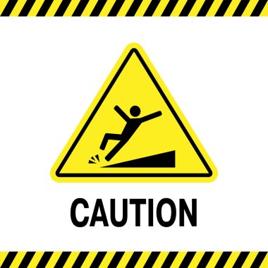 sign of danger of falling  clipart
