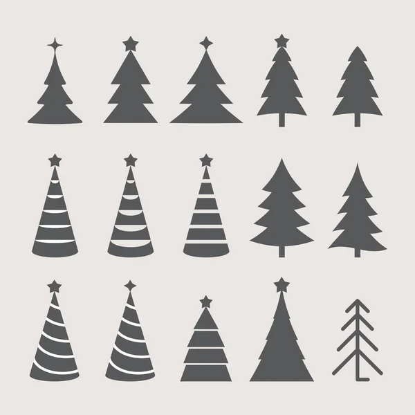 Árboles de Navidad. Ilustración vectorial — Vector de stock