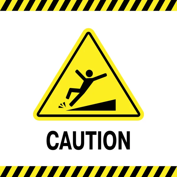 Знак опасности падения — стоковый вектор