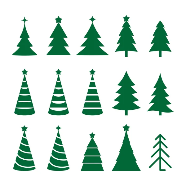 Árboles de Navidad. Ilustración vectorial — Vector de stock