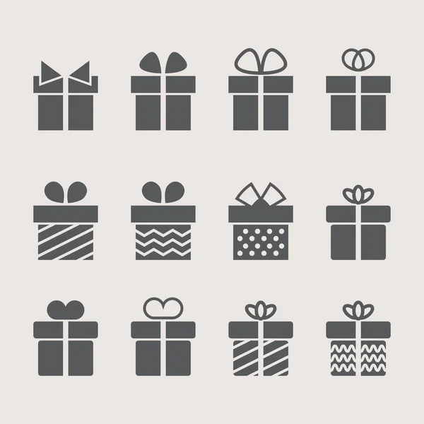Present icons on background — Stock Vector