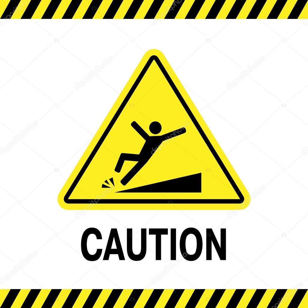 sign of danger of falling 