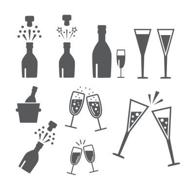 Şampanya kutlama. şampanya şişesi açmak