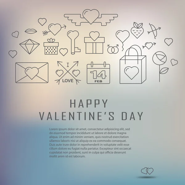 Valentines day icon set — Stock Vector