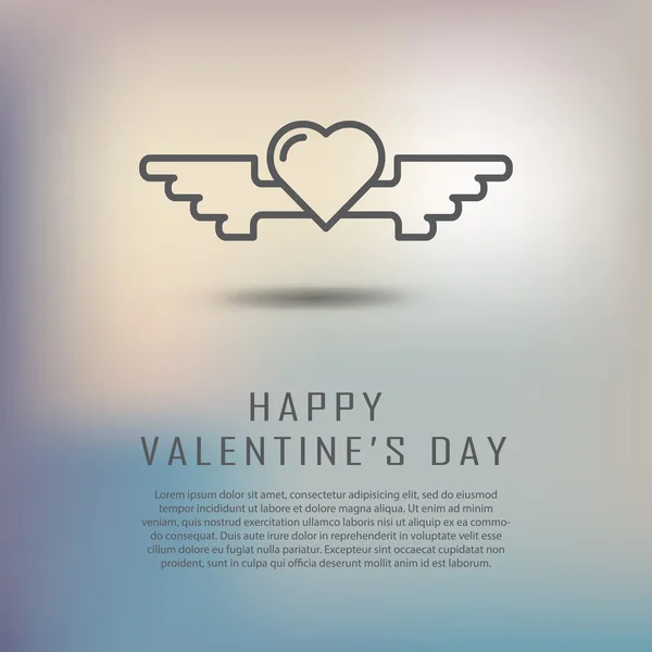 Groeten kaart happy Valentijnsdag — Stockvector