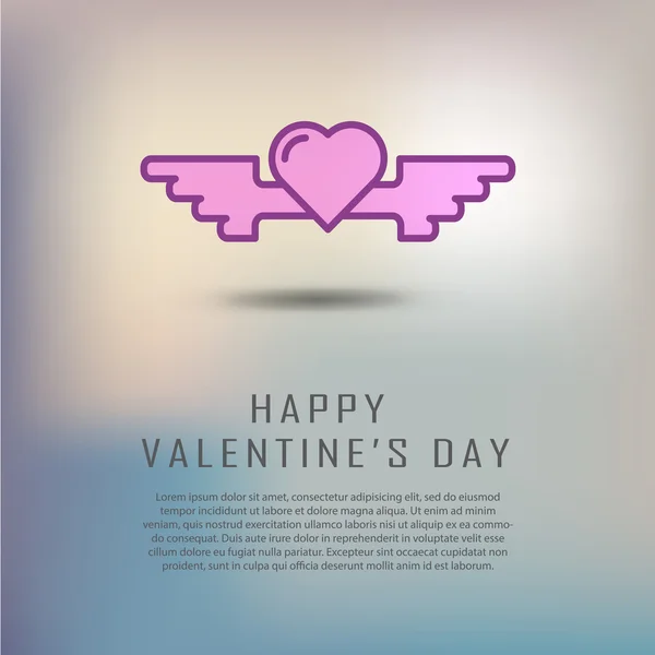 Tarjeta de felicitación Feliz Día de San Valentín — Vector de stock