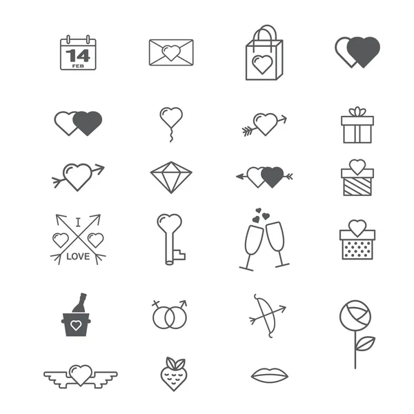 Set de iconos del día de San Valentín — Vector de stock