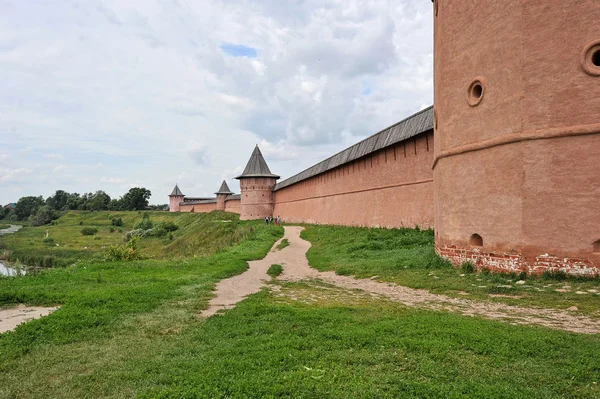 The fortress walls of the monastery of the Savior and St Euphemi — Stock Photo, Image