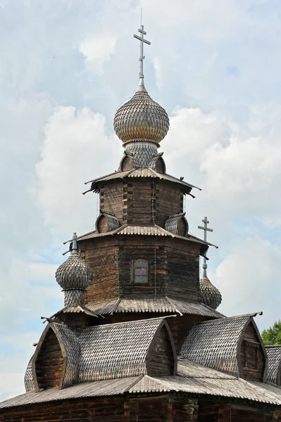 Orosz, Suzdal, Oroszország-ban fából épült régi templom — Stock Fotó