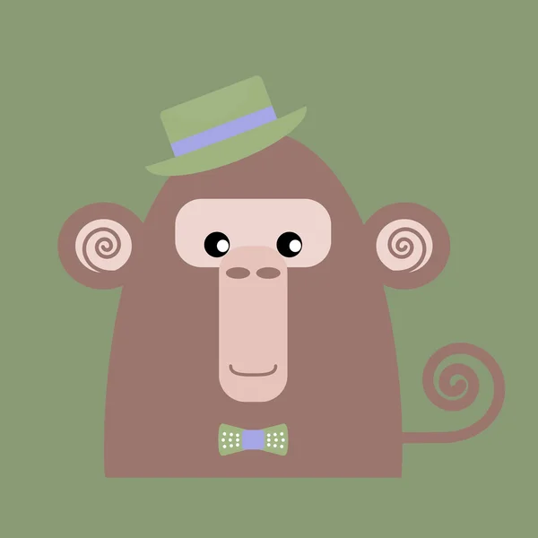 Feliz año nuevo tarjeta de felicitación con el mono para el año nuevo chino — Vector de stock