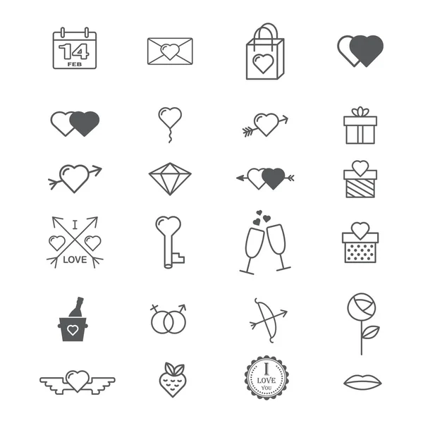 Set de iconos del día de San Valentín — Vector de stock