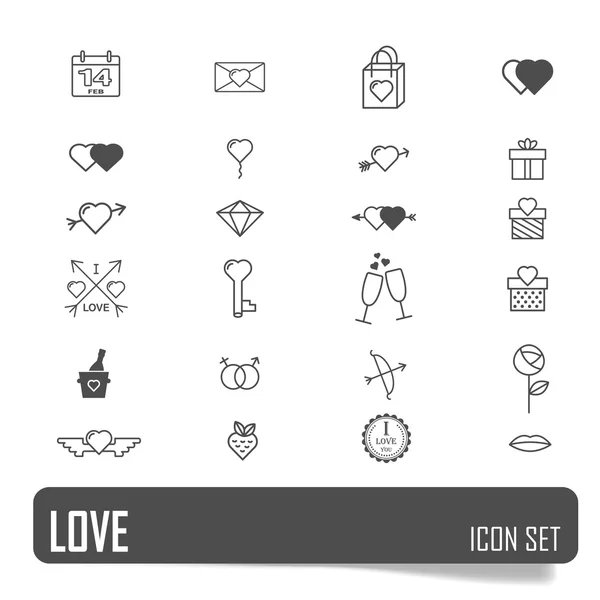 Set de iconos del día de San Valentín — Vector de stock