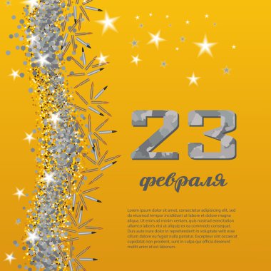 Anavatan günü (23 Şubat) kartı savunucusu. Şubat holi