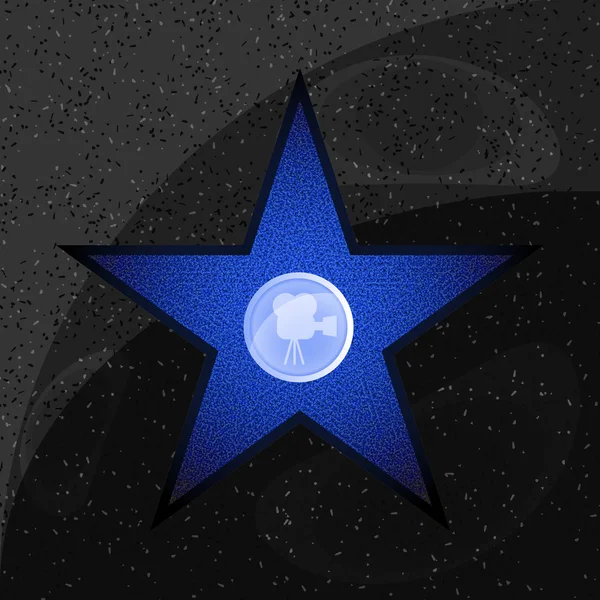 Walk of fame star on the granite floor — Stock Vector © forden #99268126