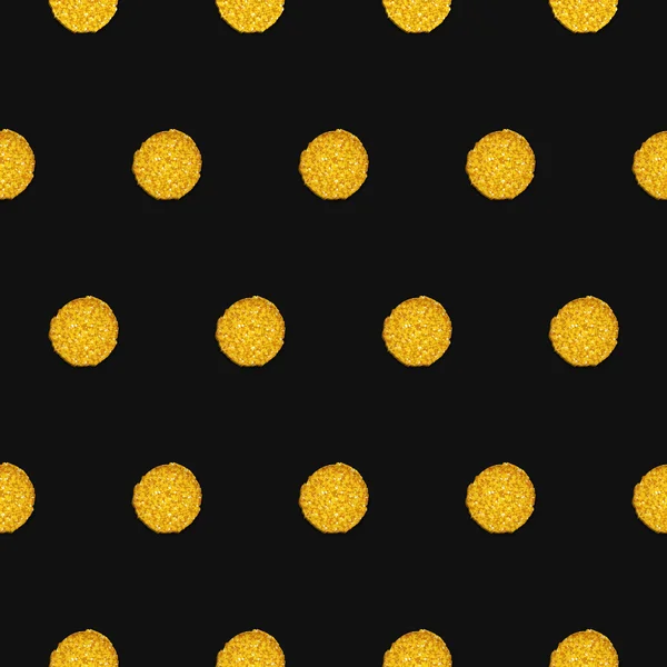 无缝模式与黄金的绘制点 — 图库矢量图片