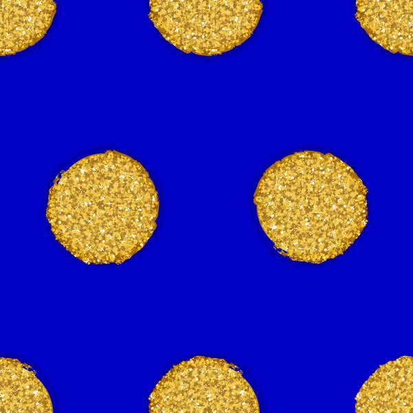 Бесшовный рисунок с золотыми точками — стоковый вектор