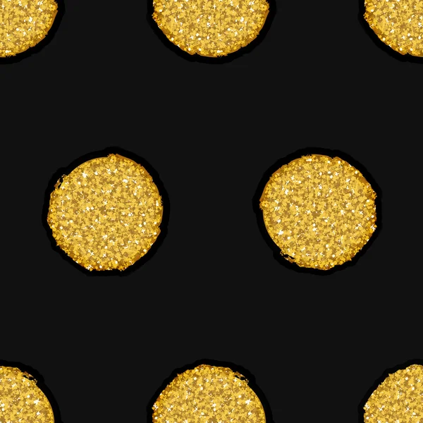 无缝模式与黄金的绘制点 — 图库矢量图片