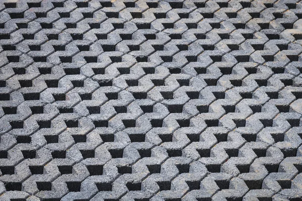 Background Turf Stone Blocks Pattern Pavement Floor Gardening Area — Zdjęcie stockowe