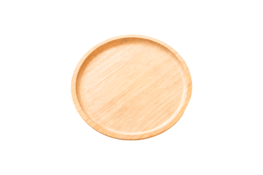 Boş tahta daire şeffaf arkaplanda izole edildi, png dosyası