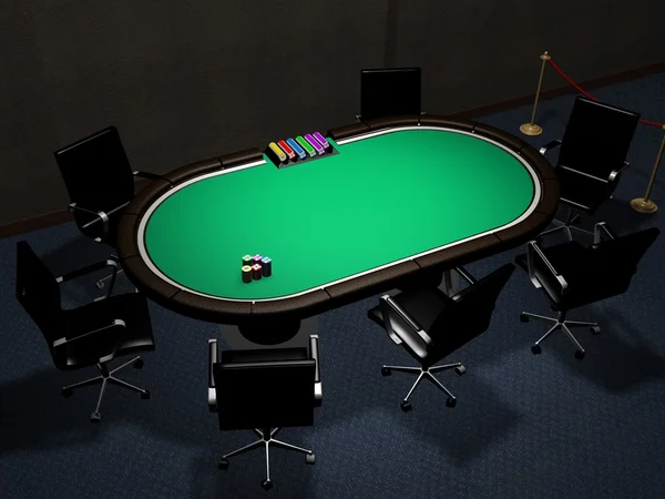 Pokertafel kamer — Stockfoto