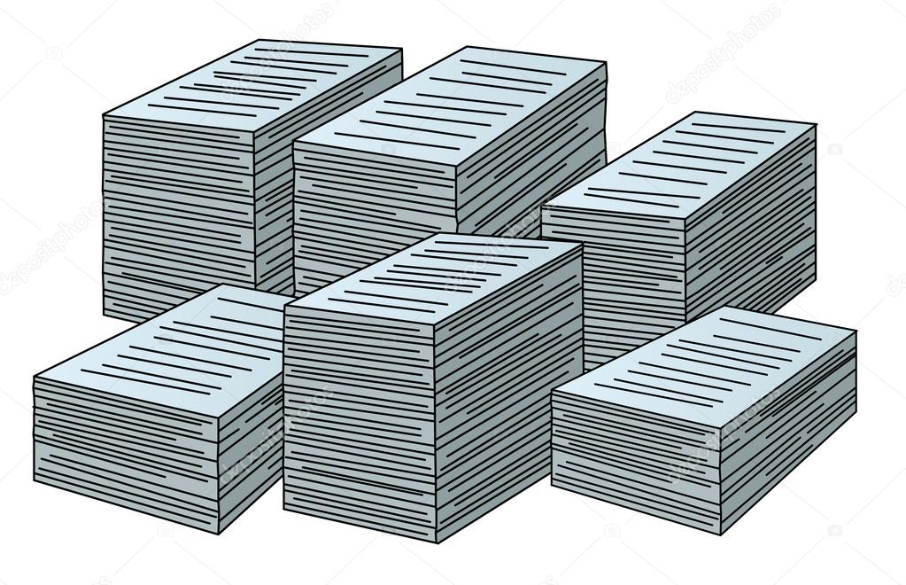 Vector stacks of papers