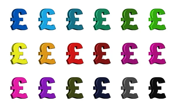 British pound sign - Various Colors