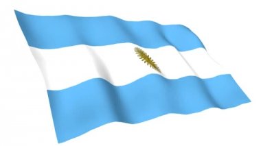 Animasyonlu Arjantin bayrağı