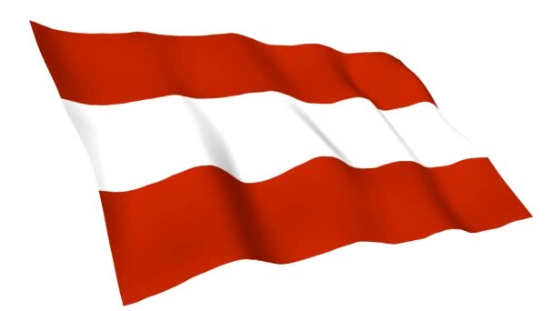 Animasyonlu Avusturya bayrağı — Stok video