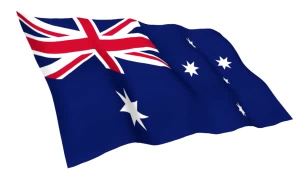 Animerade flagga australier — Stockvideo