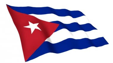 Küba'nın hareketli bayrak