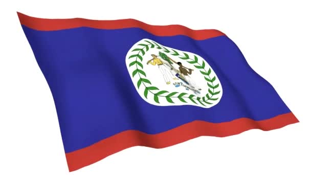 Bandeira animada de Belize — Vídeo de Stock