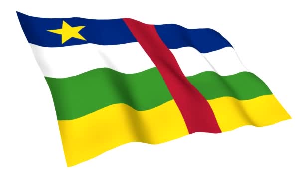 Animasyonlu Orta Afrika Cumhuriyeti bayrağı — Stok video