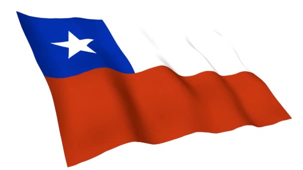 Bandera animada de Chile — Vídeos de Stock