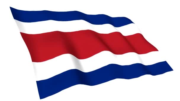 Bandera animada de Costa Rica — Vídeo de stock