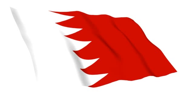 Bandera animada de Bahrain — Vídeos de Stock